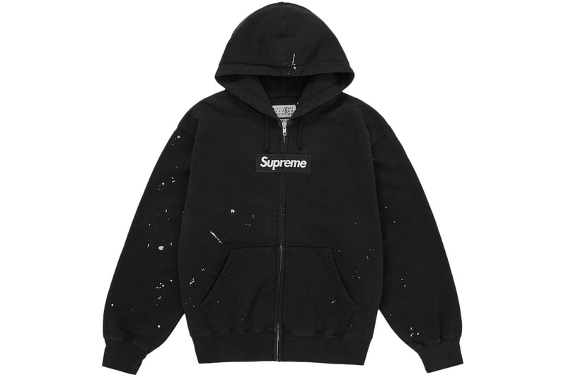 Supreme MM6 Maison Margiela Box Logo Zip Up Hooded Sweatshirt Black product image