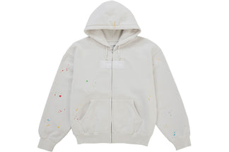 Supreme MM6 Maison Margiela Box Logo Zip Up Hooded Sweatshirt White