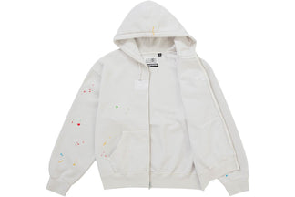 Supreme MM6 Maison Margiela Box Logo Zip Up Hooded Sweatshirt White