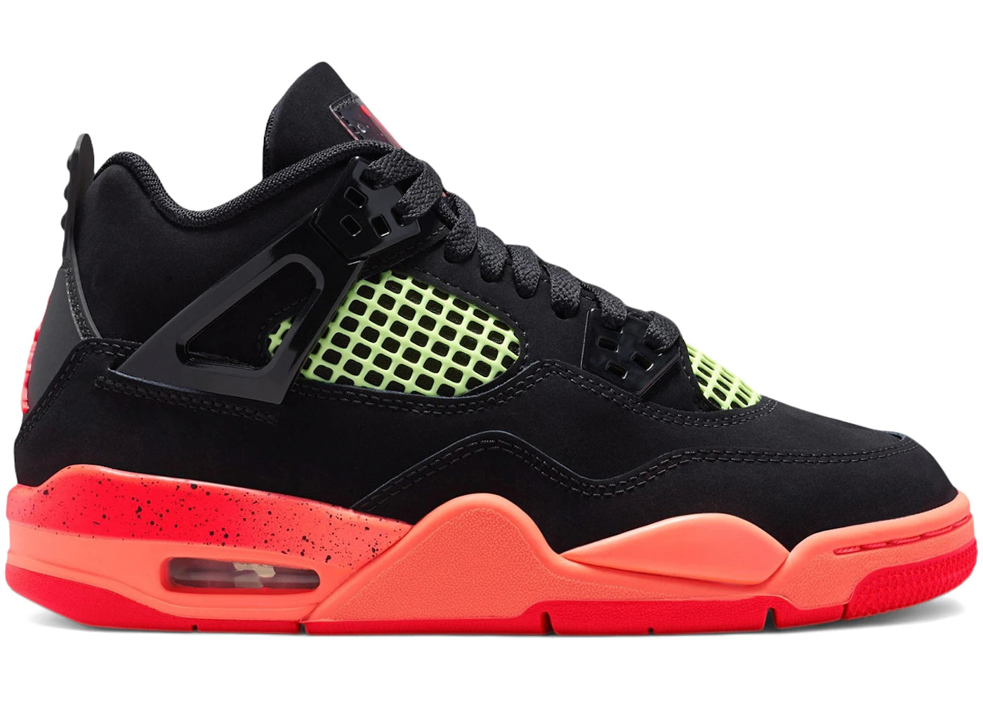 Air Jordan 4 Retro Black Bright Mango Barely Volt Infrared 23