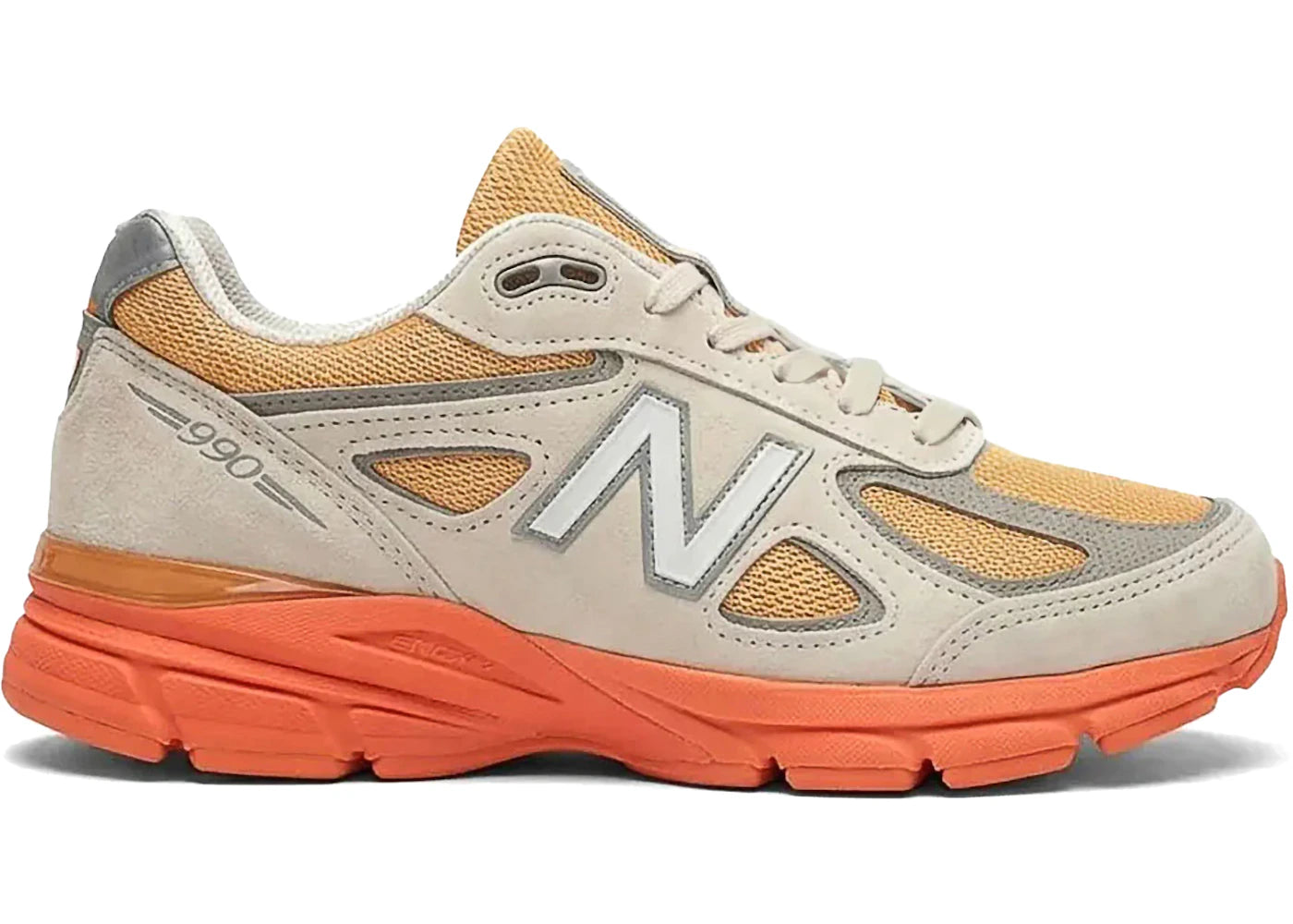 New Balance 990v4 MiUSA Moonbeam Tangerine Heat