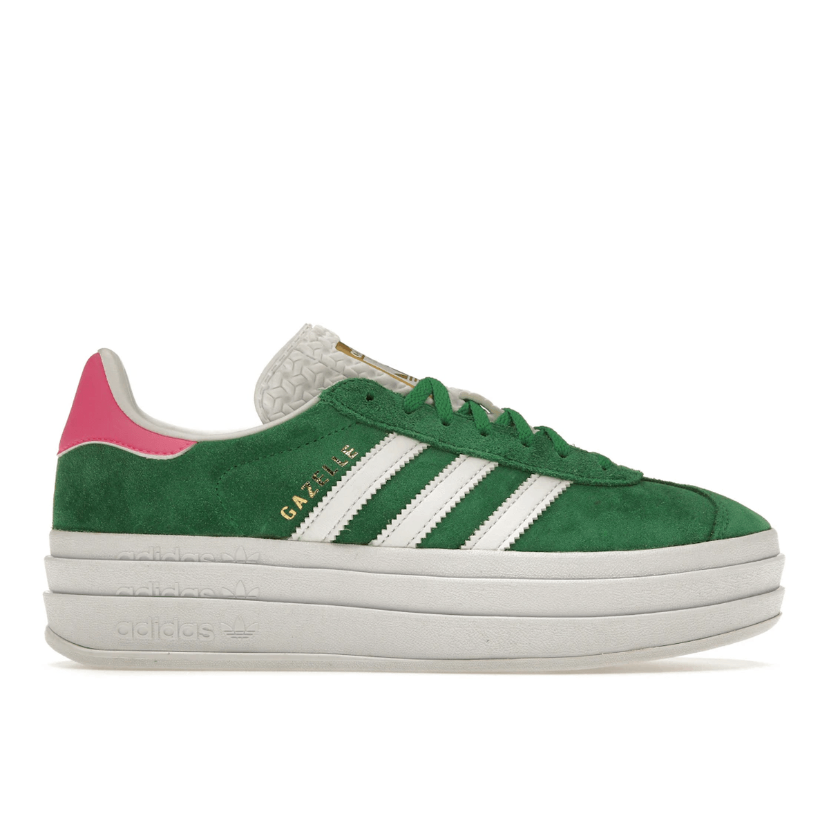 Adidas Gazelle Bold Green Lucid Pink - Sneakerzone