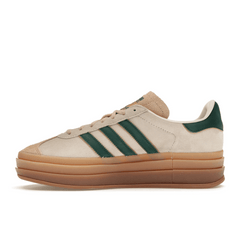 Adidas Gazelle Bold Magic Beige Collegiate Green - Sneakerzone