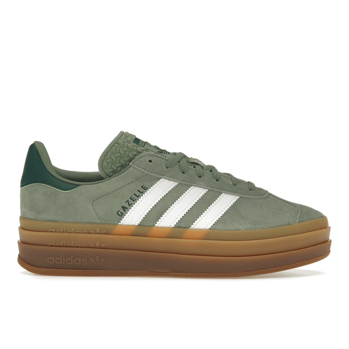 Adidas Gazelle Bold Silver Green Gum - Sneakerzone