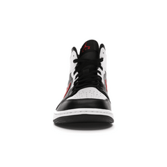 Air Jordan 1 Mid Black Chile Red White - Sneakerzone
