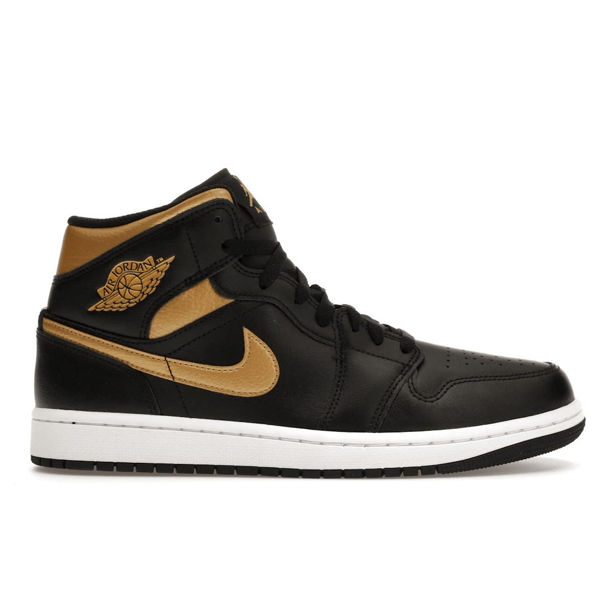 Air Jordan 1 Mid Black Metallic Gold - Sneakerzone