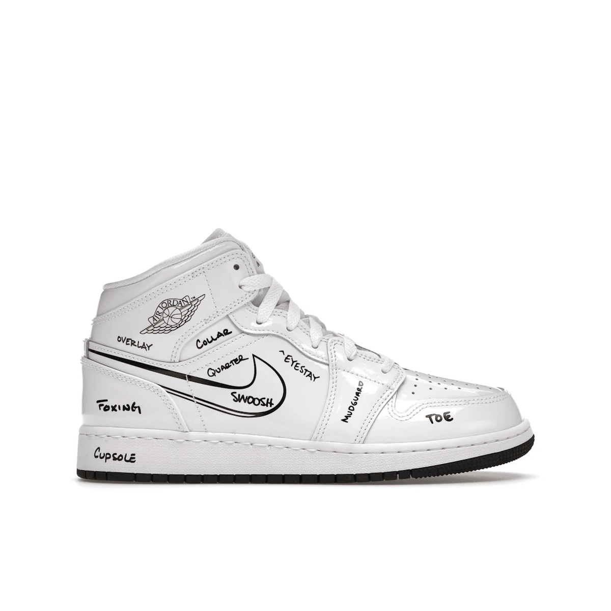 Air Jordan 1 Mid Schematic - Sneakerzone