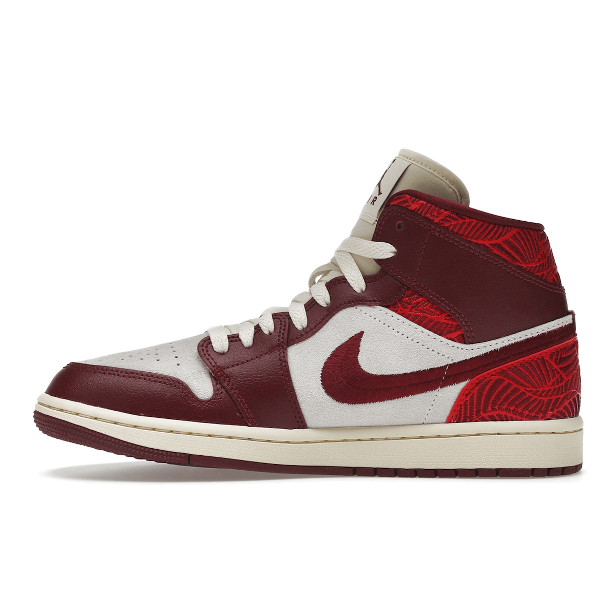 Air Jordan 1 Mid SE Tiki Leaf Team Red - Sneakerzone