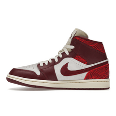 Air Jordan 1 Mid SE Tiki Leaf Team Red - Sneakerzone