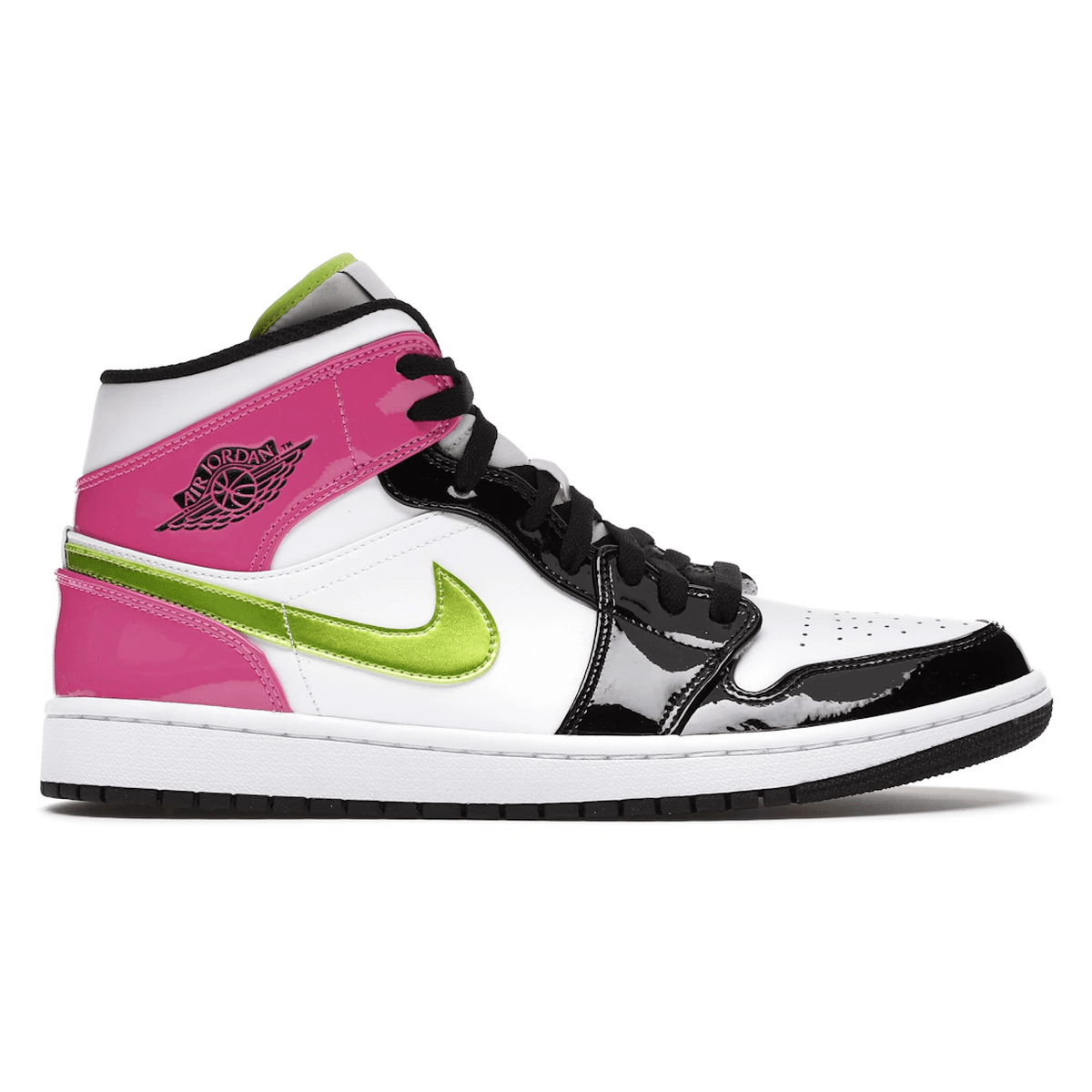 Air Jordan 1 Mid White Black Cyber Pink - Sneakerzone
