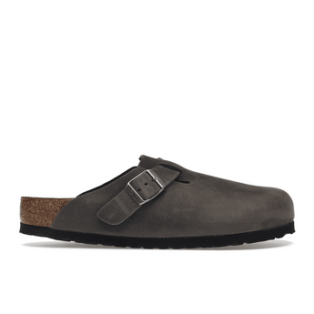 Birkenstock Boston Soft Footbed Oiled Leather Iron Grey - Sneakerzone