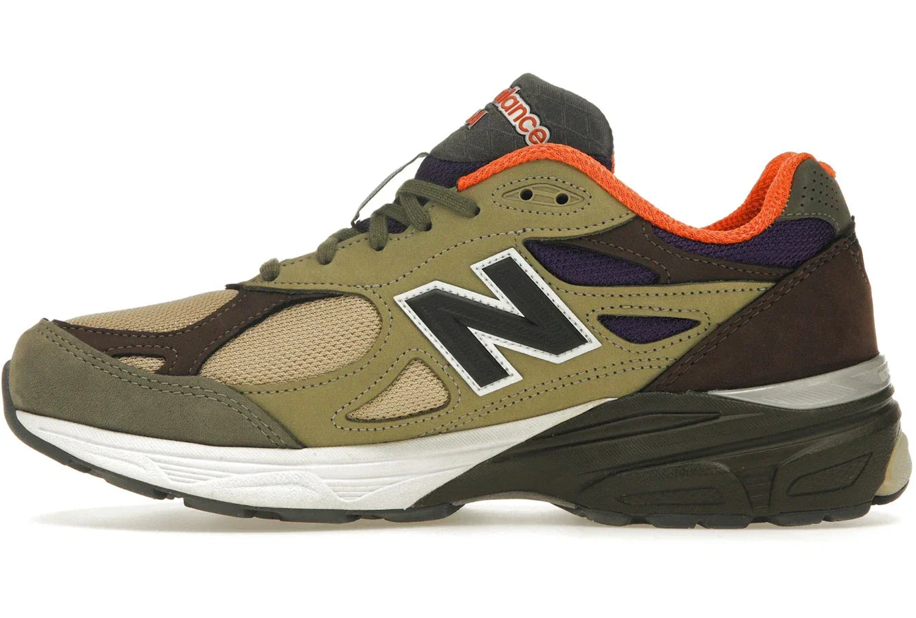 New Balance 990v3 MiUSA Teddy Santis Khaki Orange - Sneakerzone