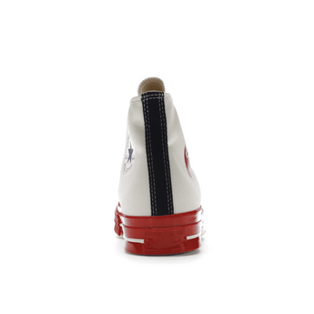 Converse Chuck Taylor All Star 70 Hi Comme des Garcons PLAY Egret Red Midsole - Sneakerzone