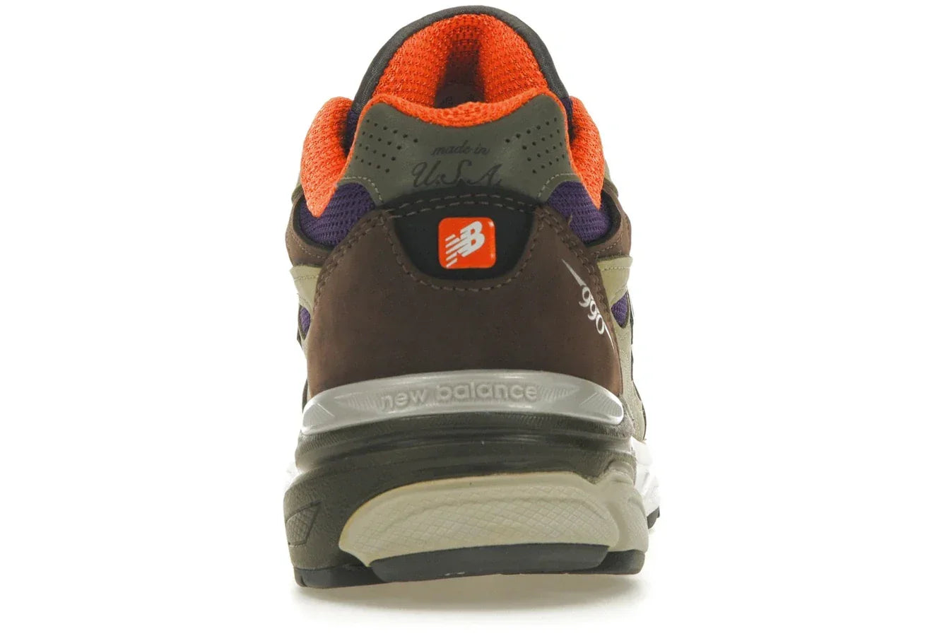 New Balance 990v3 MiUSA Teddy Santis Khaki Orange - Sneakerzone