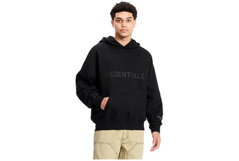 Fear of God Essentials Pullover Hoodie Applique Logo Dark Slate/Stretch Limo/Black - Sneakerzone