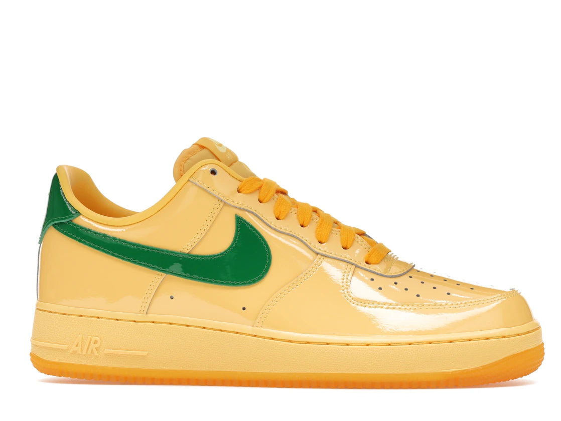 Nike Air Force 1 Low Patent Leather Topaz Gold Pine Green