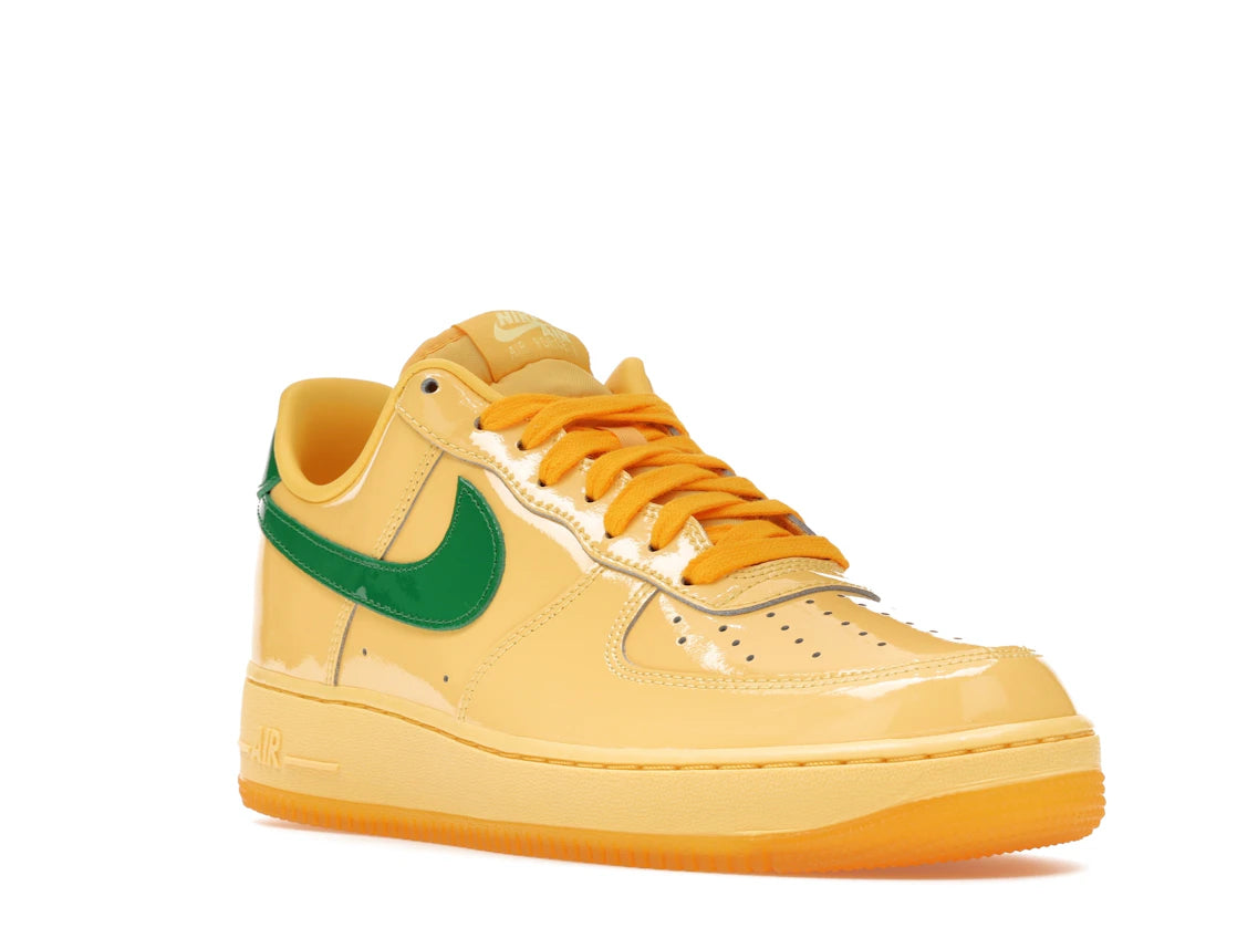 Nike Air Force 1 Low Patent Leather Topaz Gold Pine Green