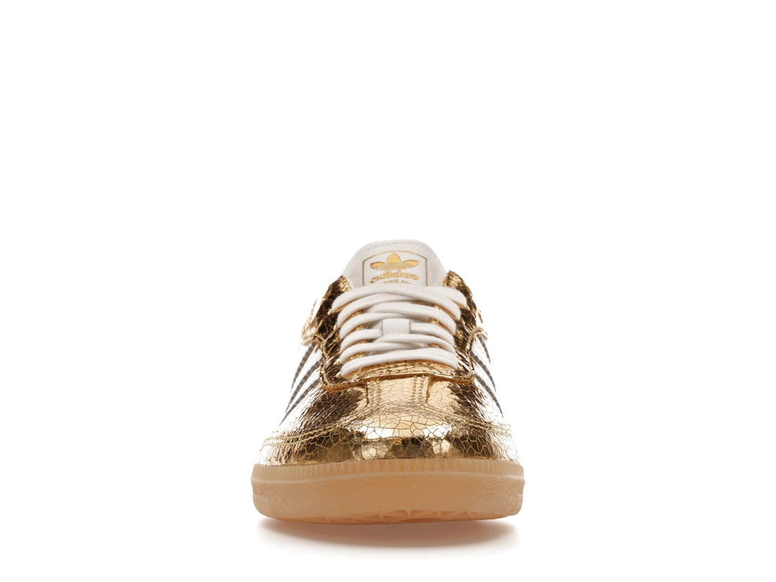 Adidas Samba OG Gold Metallic Cracked Leather
