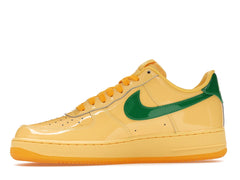 Nike Air Force 1 Low Patent Leather Topaz Gold Pine Green