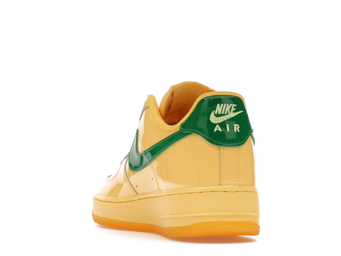Nike Air Force 1 Low Patent Leather Topaz Gold Pine Green