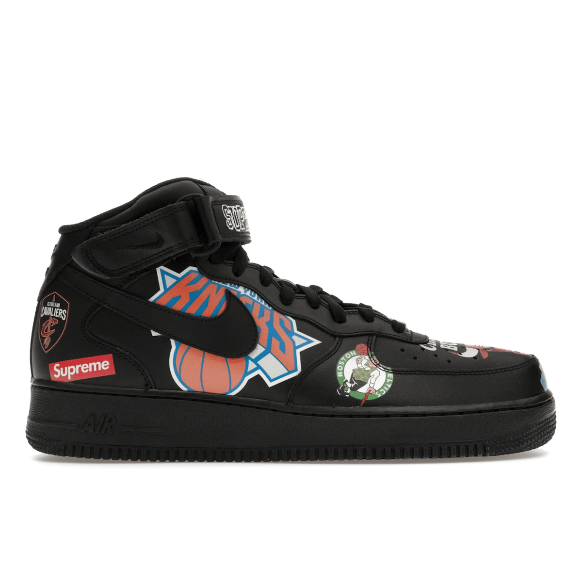 Nike Air Force 1 Mid Supreme NBA Black - Sneakerzone