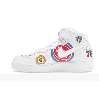 Nike Air Force 1 Mid Supreme NBA White - Sneakerzone