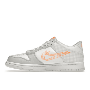 Nike Dunk Low SE 3D Swoosh Pure Platinum Total Orange - Sneakerzone