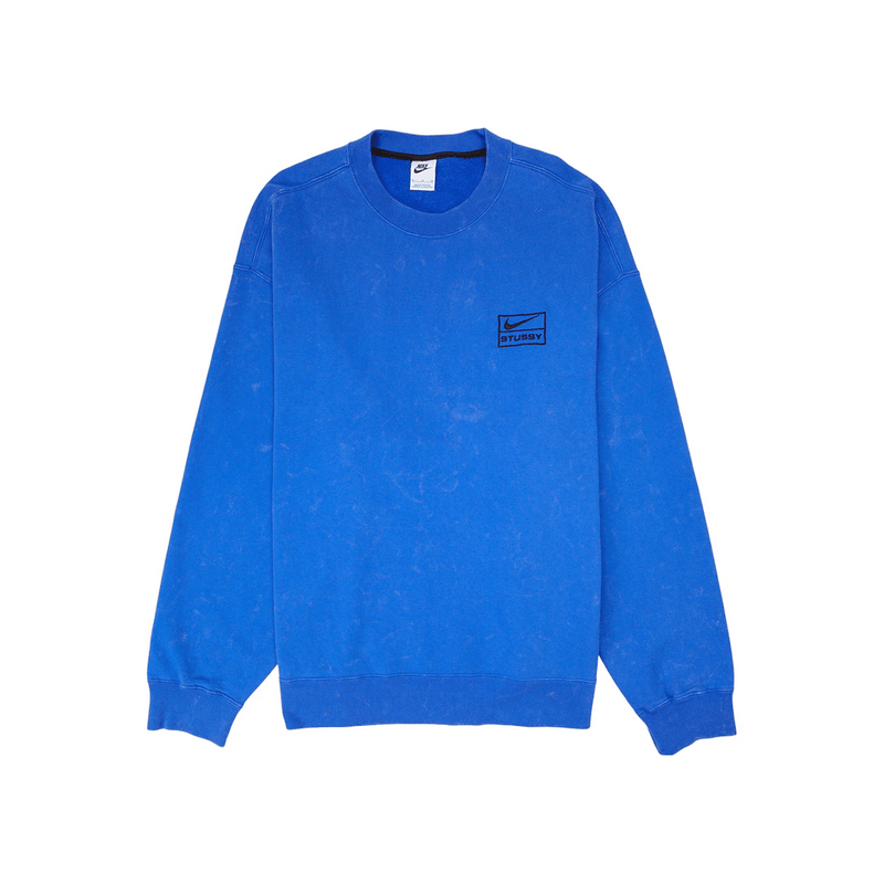 Nike x Stussy Acid Wash Crew Fleece Blue product image