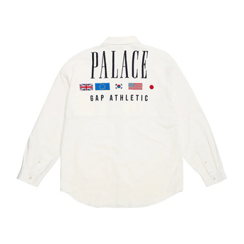 Palace x Gap Drop Shoulder Oxford Shirt White - Sneakerzone