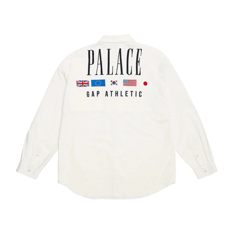 Palace x Gap Drop Shoulder Oxford Shirt White product image