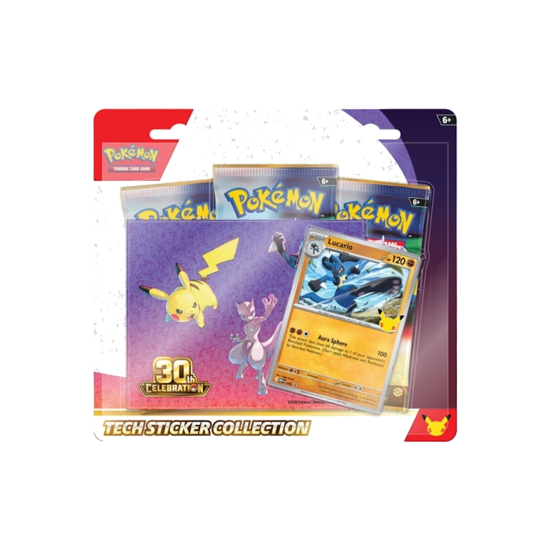 2026 Pokémon Mega Evolution 30th Celebration Tech Sticker Collection : Lucario Promo