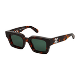 OFF-WHITE Virgil Square Frame Sunglasses Brown Turtleshell/Havana Green
