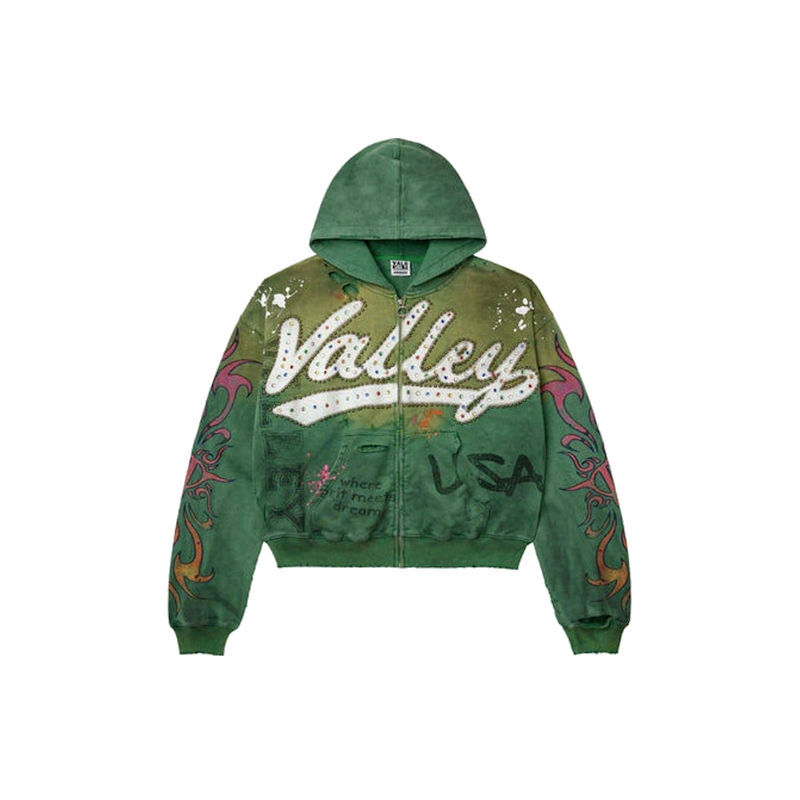 Vale Forever Inferno Zip Up Hoodie Green product image