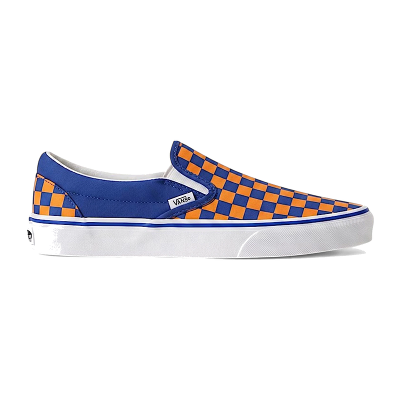 Vans Classic Slip-On Checkerboard Blue Orange