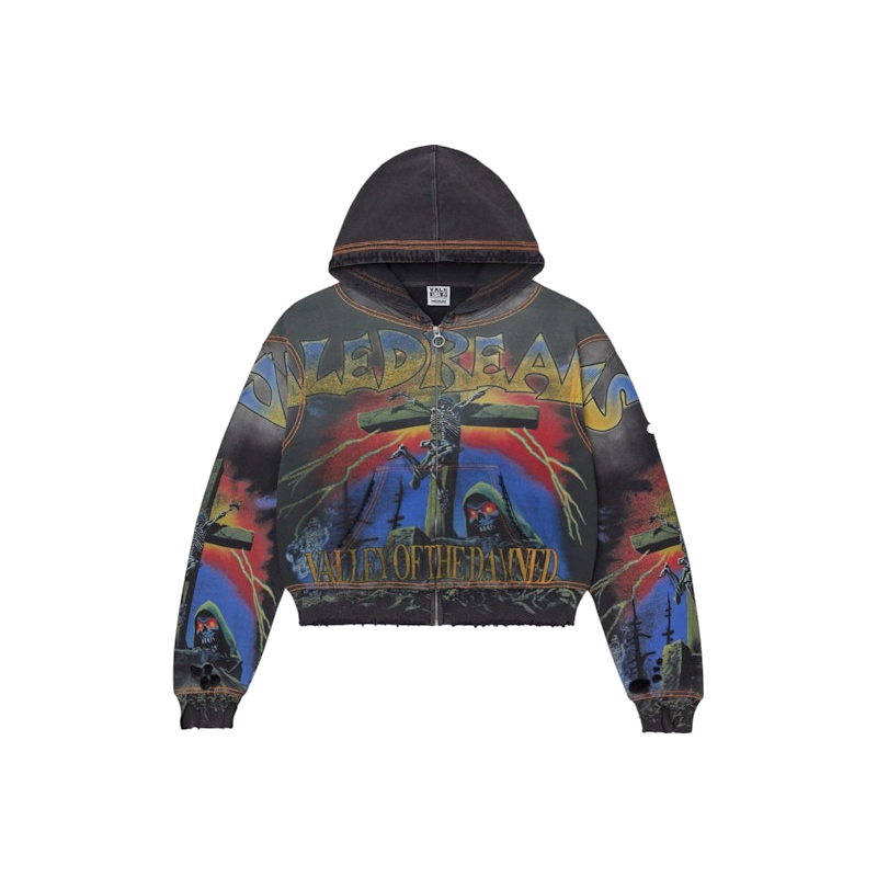 Vale Forever Damned Big Zip Up Hoodie Black