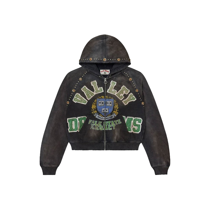 Vale Forever Gem Zip Up Hoodie Black