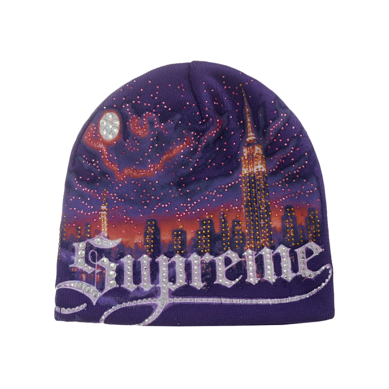 Supreme Cityscape Beanie Purple