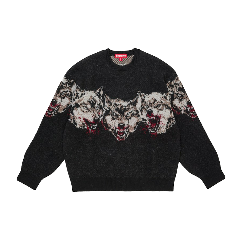 Supreme Wolves Sweater Black