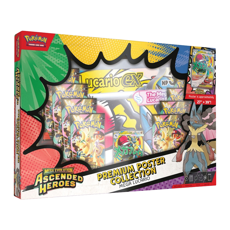 2026 Pokémon Mega Evolution Ascended Heroes Mega Lucario Premium Poster Collection product image