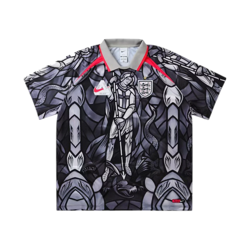 Palace x Nike England Dri-FIT Football Jersey Pewter Grey/Bright Crimson