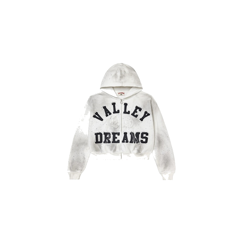 Vale Forever Classico Zip Up Hoodie White
