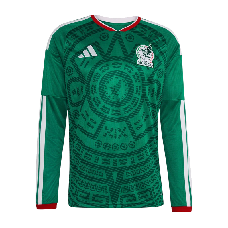 Adidas Mexico 2026 Home Replica Long Sleeve Jersey Bold Green
