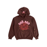 Sp5der Angel Number Hoodie Brown - Sneakerzone