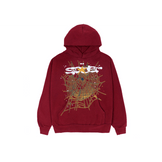Sp5der Logo Hoodie Maroon - Sneakerzone