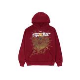 Sp5der Logo Hoodie Maroon - Sneakerzone