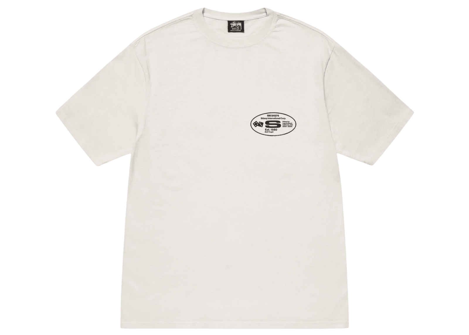 Stussy Oval Corp. T-shirt Pigment Dyed Natural - Sneakerzone