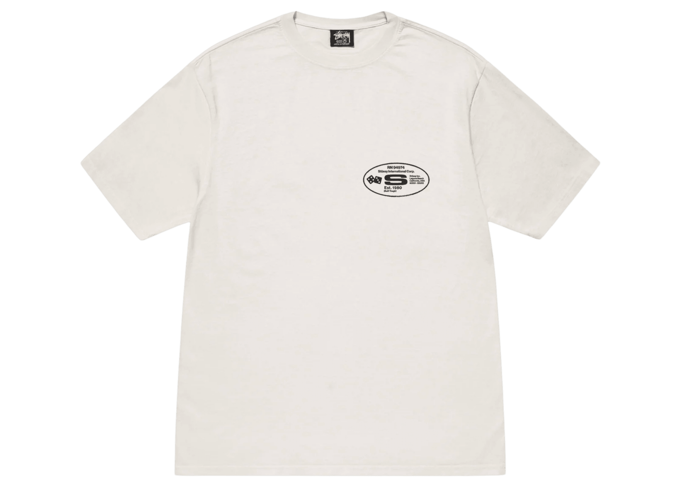 Stussy Oval Corp. T-shirt Pigment Dyed Natural - Sneakerzone