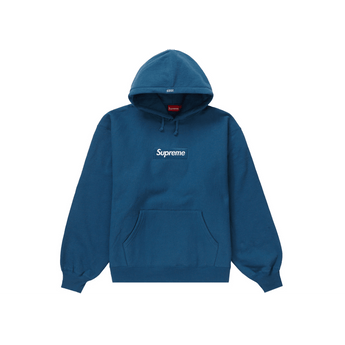 Supreme Box Logo Hooded Sweatshirt Blue - Sneakerzone