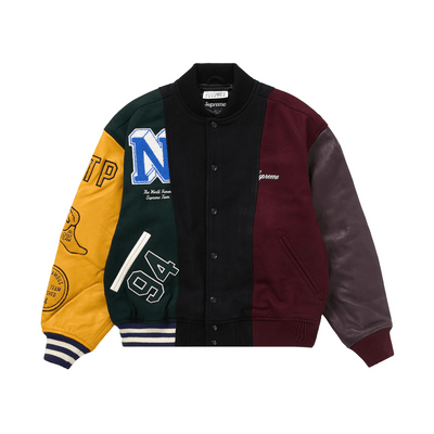Supreme MM6 Maison Margiela Split Varsity Jacket Multicolor