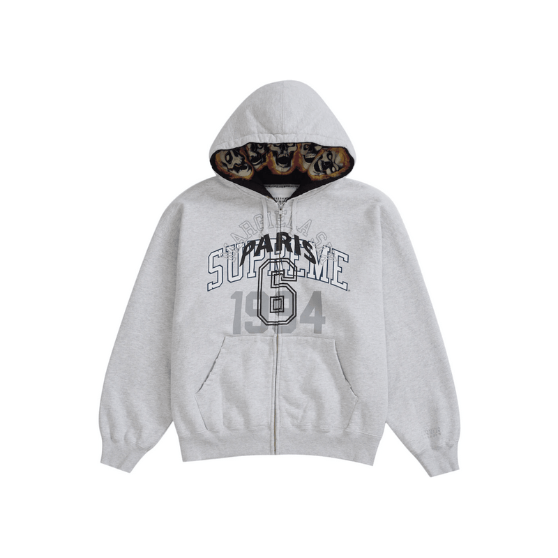 Supreme MM6 Maison Margiela Zip Up Hooded Sweatshirt Ash Grey product image